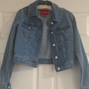 GUESS Women's Light Blue Denim Jean Jacket